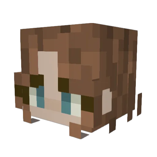 ItsCR12 Minecraft avatar head, 3D render