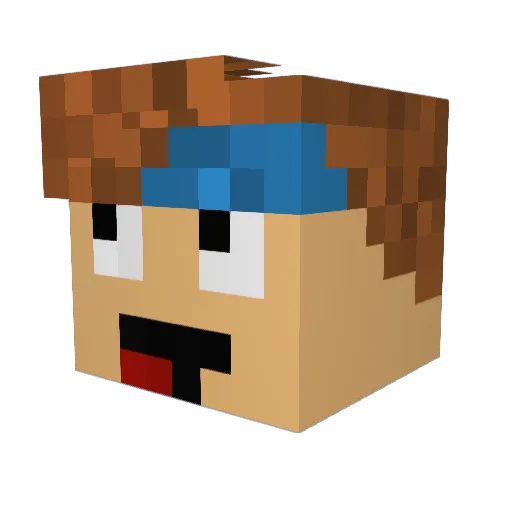 ItsCashCartiBih Minecraft avatar head, 3D render