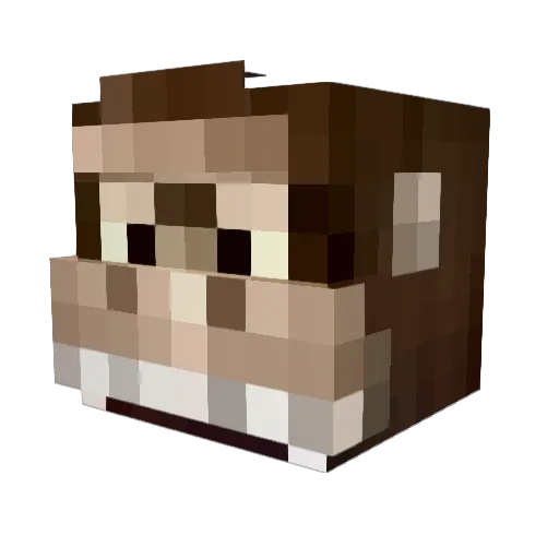 ItsChapp Minecraft avatar head, 3D render