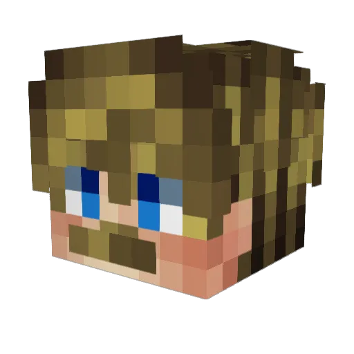 ItsChaxe Minecraft avatar head, 3D render