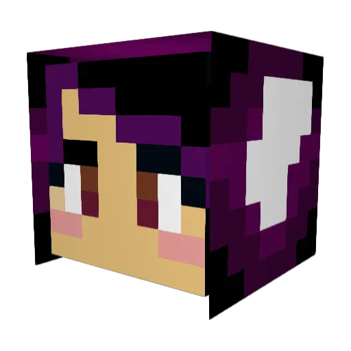 ItsCherri Minecraft avatar head, 3D render