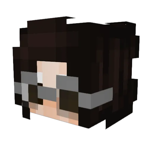 ItsChloeUwU Minecraft avatar head, 3D render