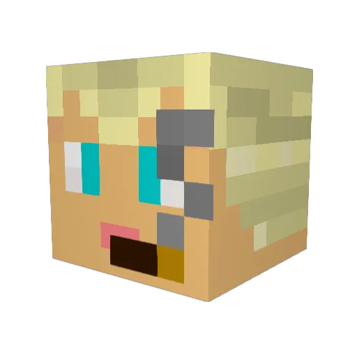 ItsColin Minecraft avatar head, 3D render