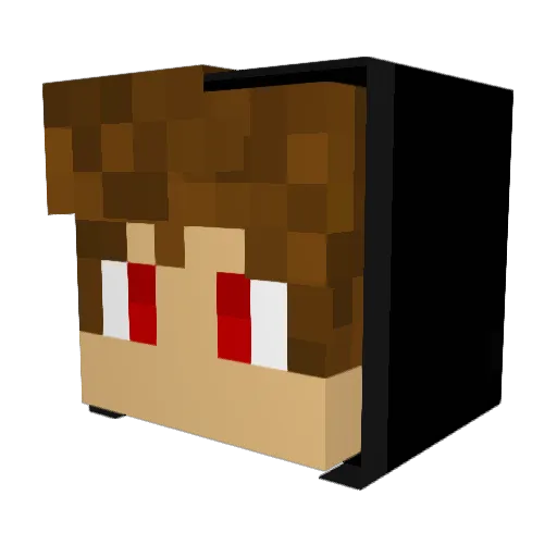 ItsCozy Minecraft avatar head, 3D render