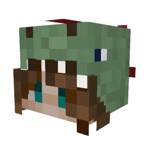 ItsCqclix Minecraft avatar head, 3D render