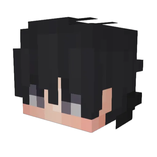 ItsCrystalCraft Minecraft avatar head, 3D render
