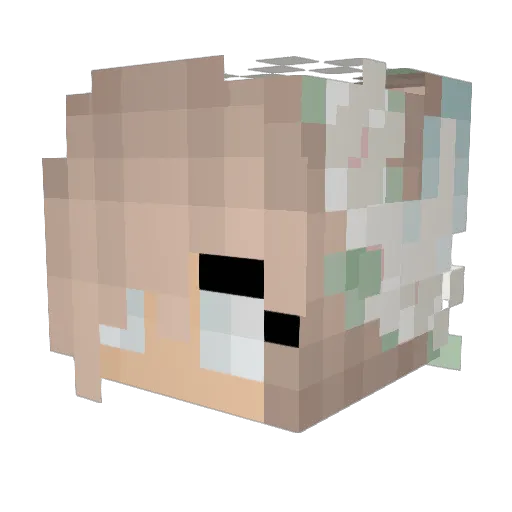 ItsCrystalWolf Minecraft avatar head, 3D render