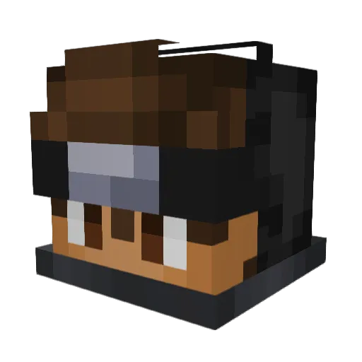 ItsDMoe Minecraft avatar head, 3D render