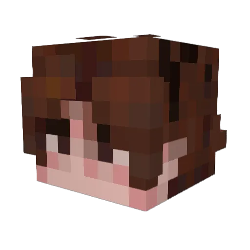 ItsDaago Minecraft avatar head, 3D render