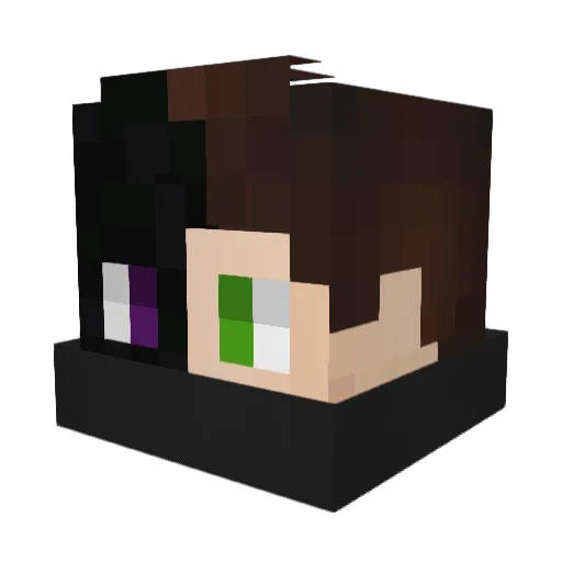 ItsDarkos Minecraft avatar head, 3D render