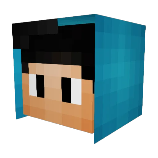 ItsDarkyB Minecraft avatar head, 3D render