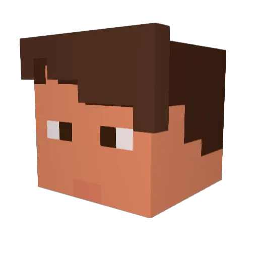 ItsDaryh Minecraft avatar head, 3D render