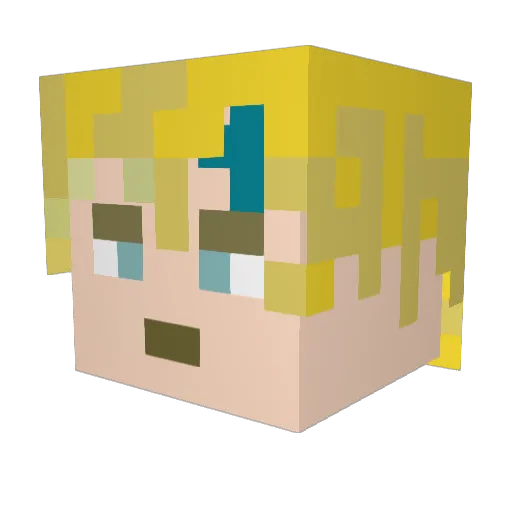 ItsDashter Minecraft avatar head, 3D render