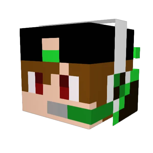 ItsDeaddd Minecraft avatar head, 3D render
