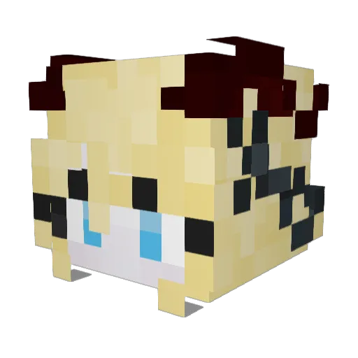 ItsDiaa Minecraft avatar head, 3D render