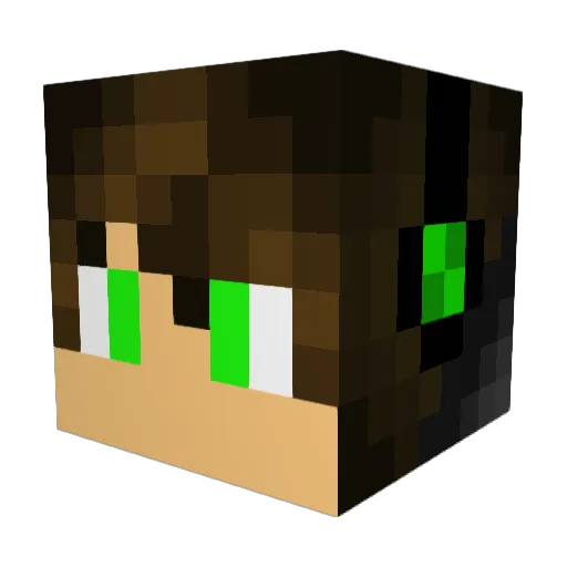 ItsDieMan Minecraft avatar head, 3D render