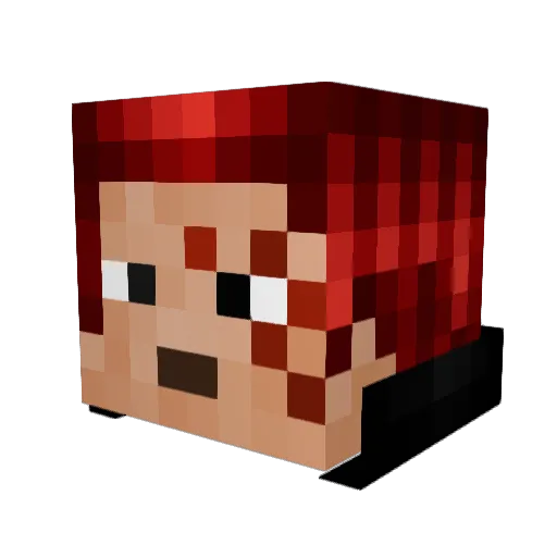 ItsDina43 Minecraft avatar head, 3D render