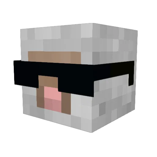 ItsDownSide Minecraft avatar head, 3D render