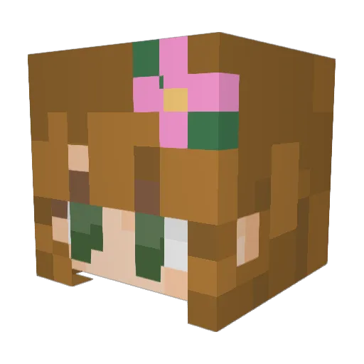 ItsDowsie Minecraft avatar head, 3D render