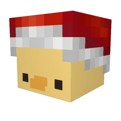 ItsDucky Minecraft avatar head, 3D render
