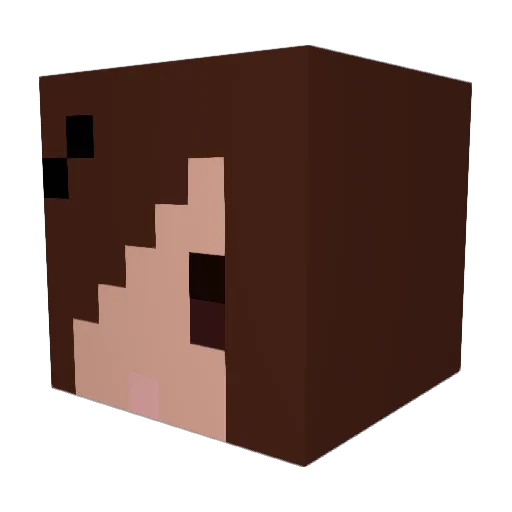 ItsDustii Minecraft avatar head, 3D render