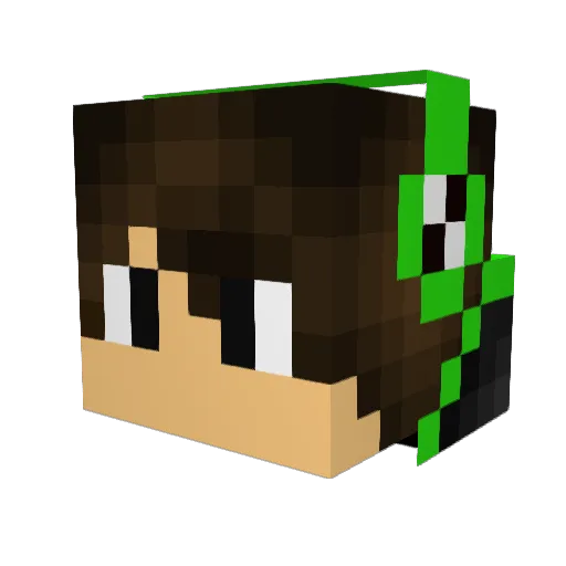 ItsEcko Minecraft avatar head, 3D render