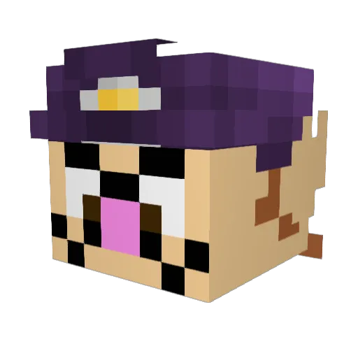ItsEggplant44 Minecraft avatar head, 3D render