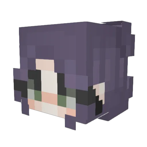 ItsEll Minecraft avatar head, 3D render