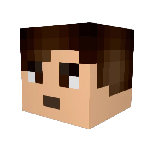 ItsEray Minecraft avatar head, 3D render