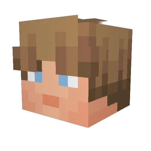 ItsErland Minecraft avatar head, 3D render