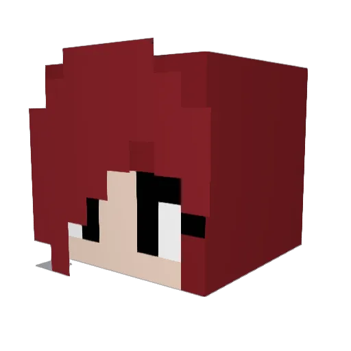 ItsErza Minecraft avatar head, 3D render