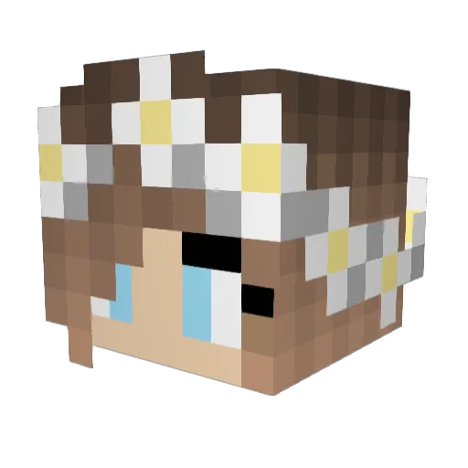 ItsFaier Minecraft avatar head, 3D render