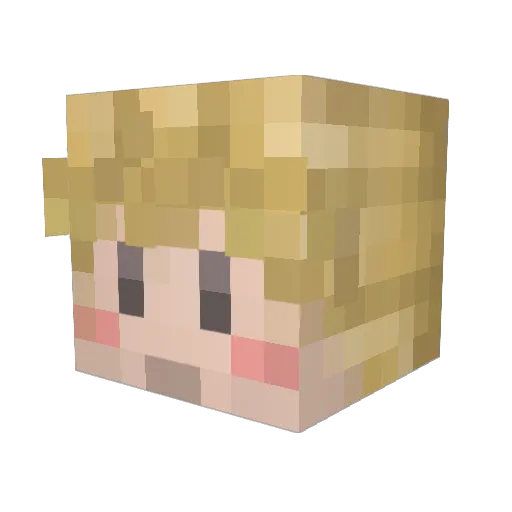 ItsFeb Minecraft avatar head, 3D render