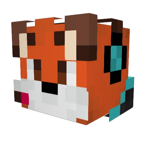 ItsFennix64 Minecraft avatar head, 3D render