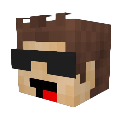 ItsFerb Minecraft avatar head, 3D render