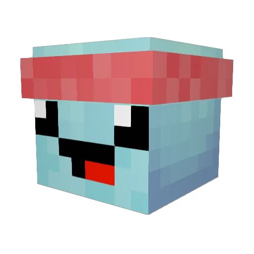ItsFern26 Minecraft avatar head, 3D render