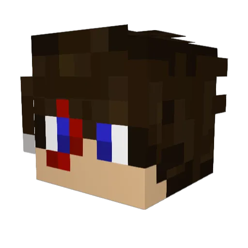 ItsFethan Minecraft avatar head, 3D render