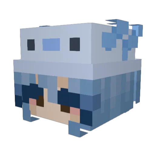 ItsFizzel Minecraft avatar head, 3D render