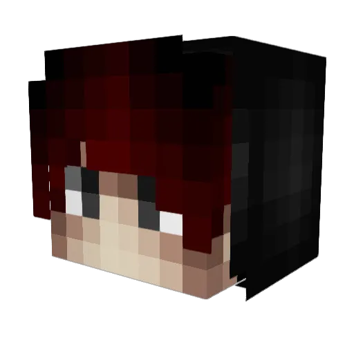 ItsFlepsPvP Minecraft avatar head, 3D render