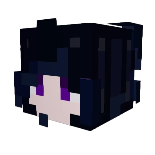 ItsFlora1356 Minecraft avatar head, 3D render