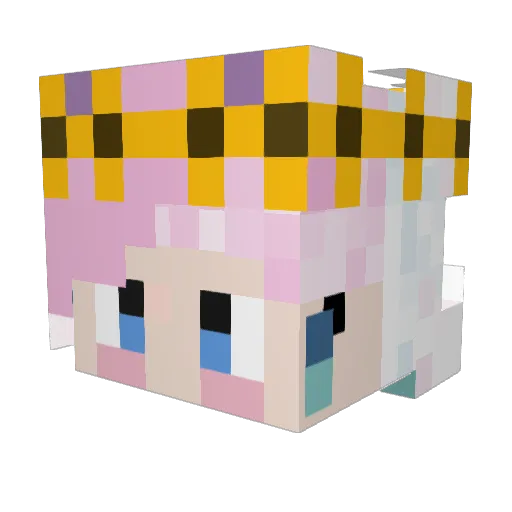 ItsFluffyFizz Minecraft avatar head, 3D render