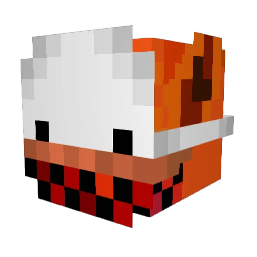ItsFox Minecraft avatar head, 3D render