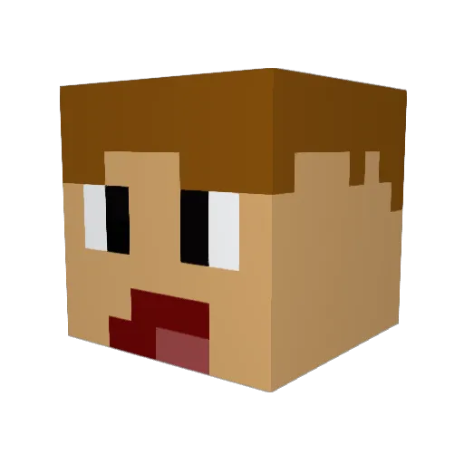 ItsFrankton Minecraft avatar head, 3D render