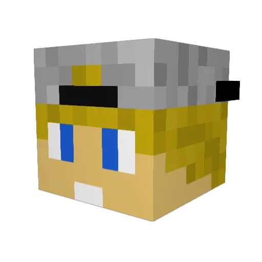 ItsFreek Minecraft avatar head, 3D render