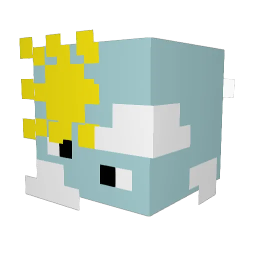 ItsFrostty Minecraft avatar head, 3D render