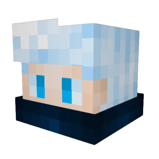 ItsFrozen Minecraft avatar head, 3D render