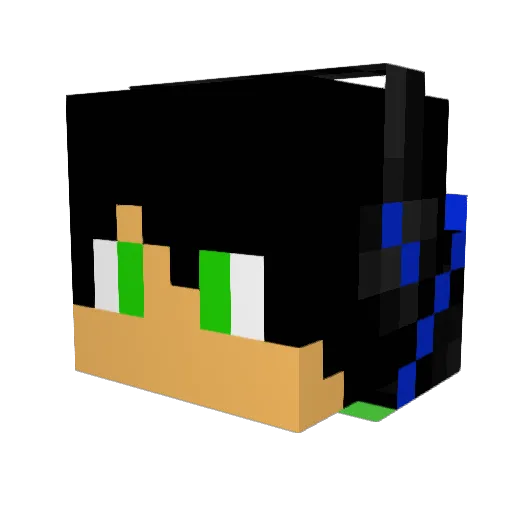 ItsGenome Minecraft avatar head, 3D render