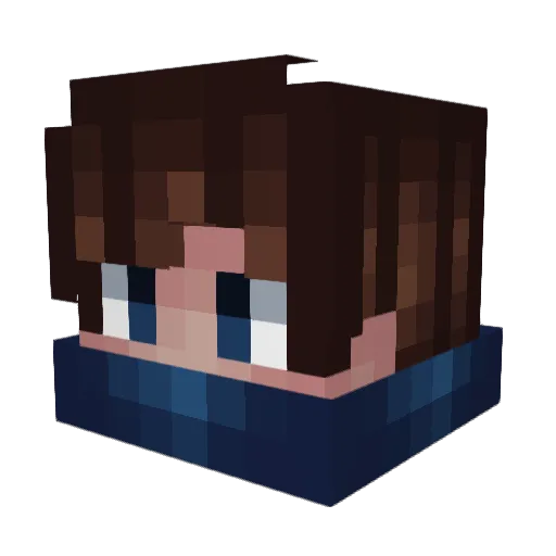 ItsGreisPvP Minecraft avatar head, 3D render
