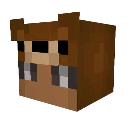 ItsGriff1n Minecraft avatar head, 3D render