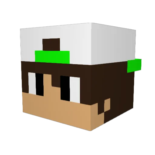 ItsHK Minecraft avatar head, 3D render